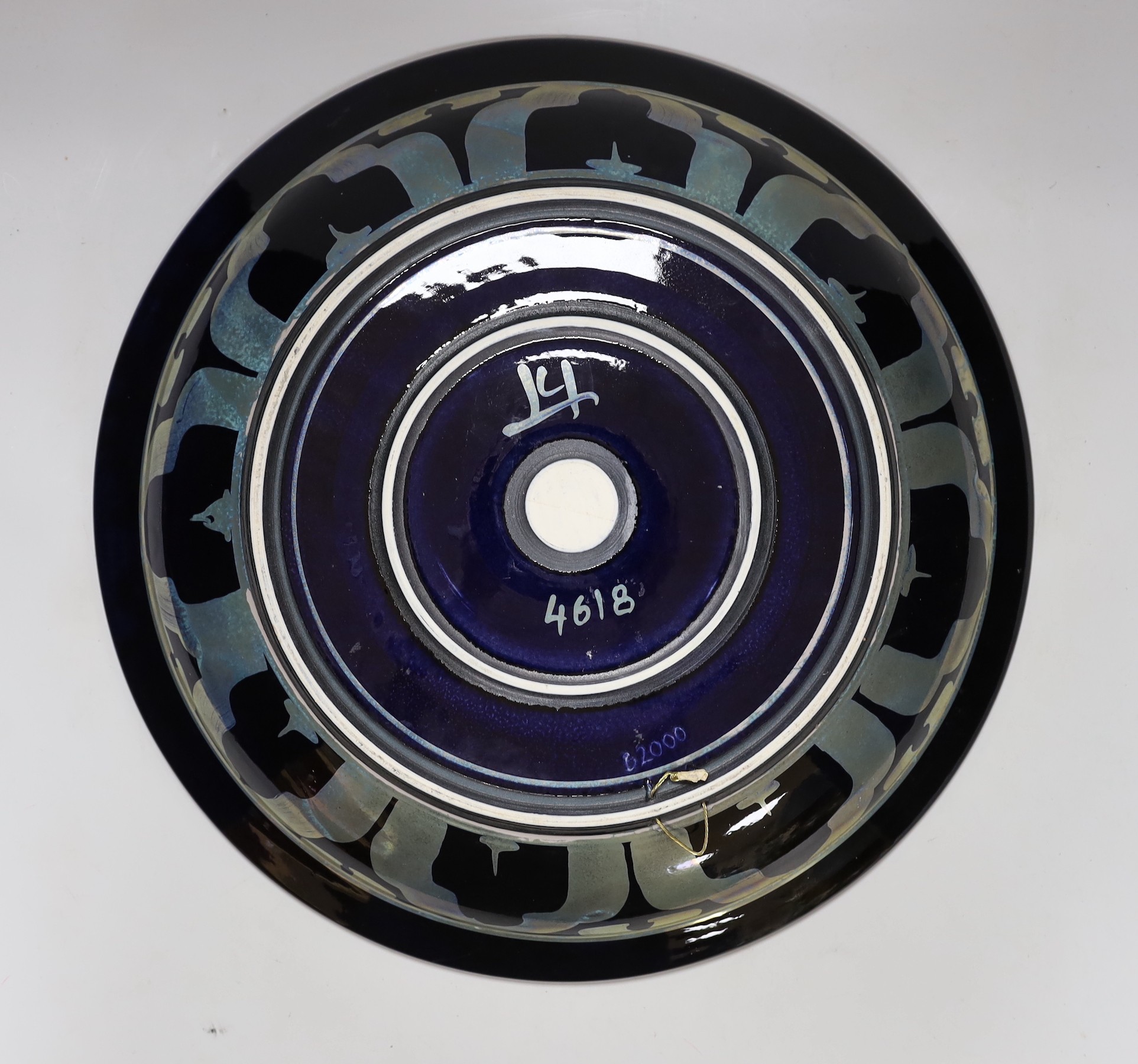 A Jonathan Chiswell Jones charger/bowl, with Kipling quotation, No.4618, 42cm